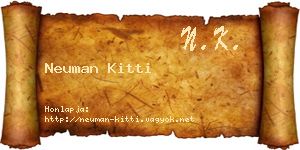 Neuman Kitti névjegykártya